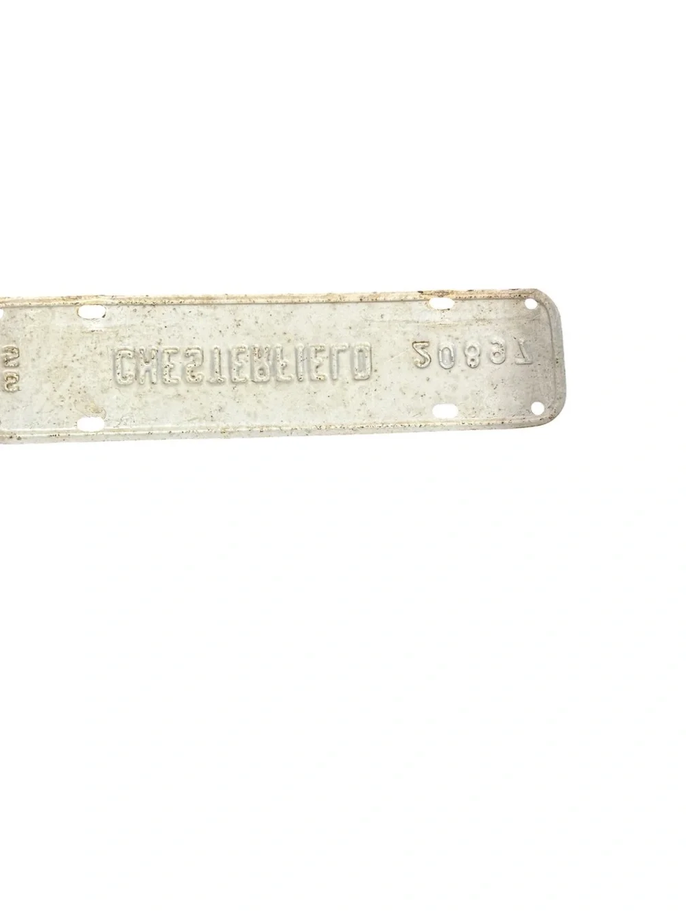 1965 Chesterfield County Virginia license plate attachment topper 20897